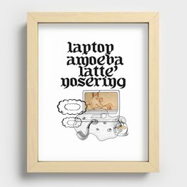 laptop amoeba latte' nosering Recessed Framed Print