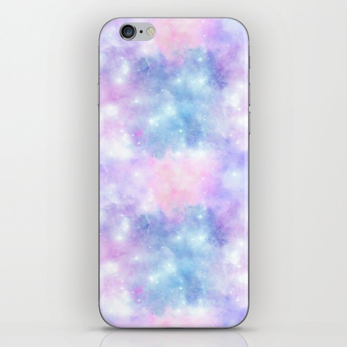 Pink Blue Nebula Painting iPhone Skin