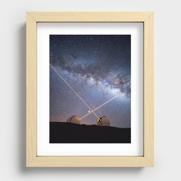 Milky Way and Stars on Mauna Kea, Hawaii Recessed Framed Print