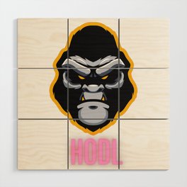 Ape HODL Wood Wall Art