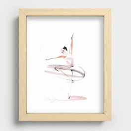 Ballet Dance Drawing Recessed Framed Print
