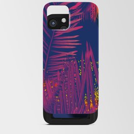 Pink Palms With Fireworks iPhone Card Case