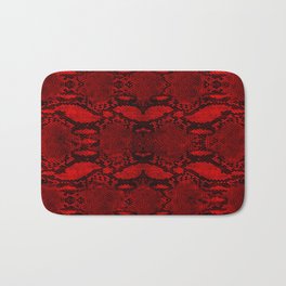 Red Snake Skin Print Bath Mat | Reptil, Digital, Smarthdesigns, Graphicdesign, Gerson, Art, Ramos, Snake, Animal, Elegant 