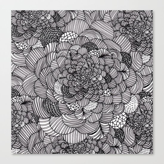 Ink flowers Canvas Print