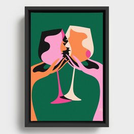 Cheers - emerald  Framed Canvas