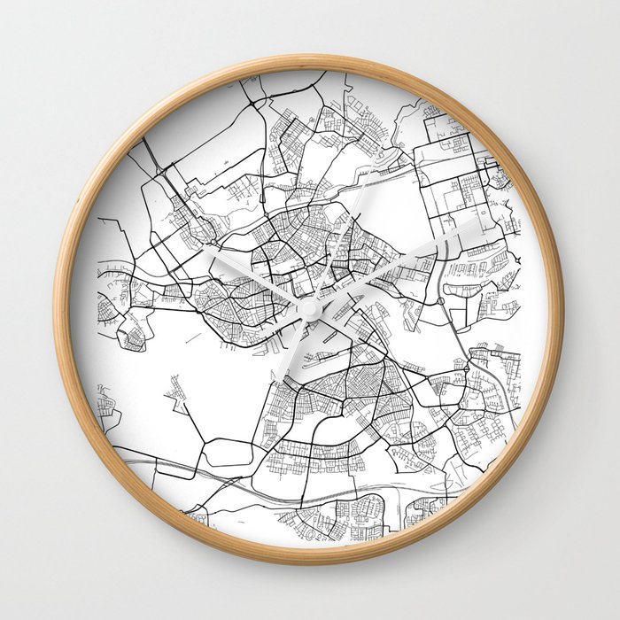 Rotterdam city map Wall Clock