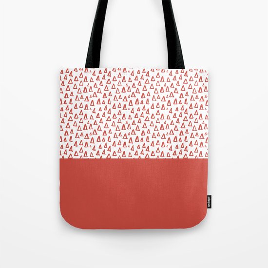 Triangles Fiesta Red Tote Bag