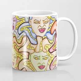 Medusa in Tessellation Coffee Mug | Medusa, Ink Pen, Tessellation, Colored Pencil, Pattern, Drawing 