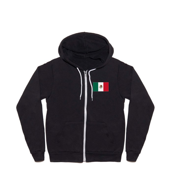 Mexican flag of Mexico Full Zip Hoodie by Sterling