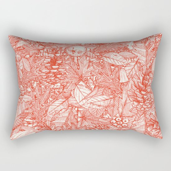 forest floor fire orange ivory Rectangular Pillow by Sharon Turner Society6