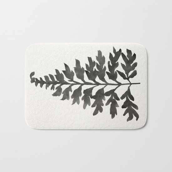 Black Fern Bath Mat