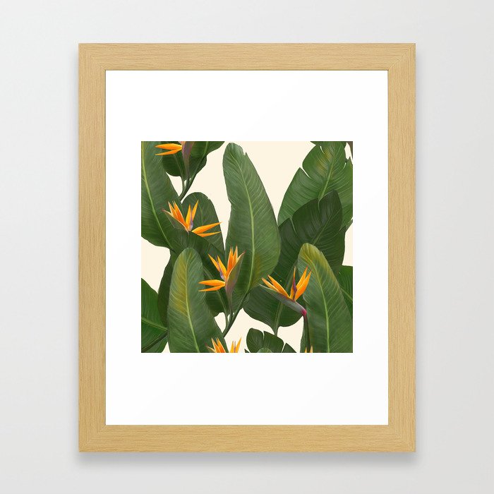 tropical floral Framed Art Print
