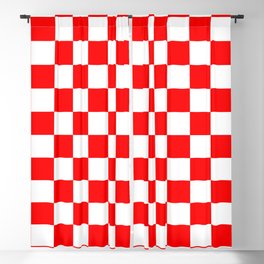 Checkered (Classic Red & White Pattern) Blackout Curtain