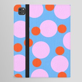Modern Abstract Bubble Dance Pink And Blue iPad Folio Case