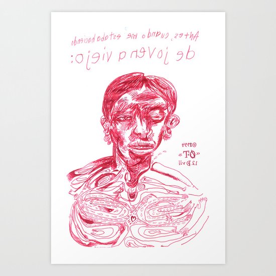 de joven a viejo Art Print