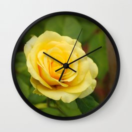 Yellow Rose Wall Clock