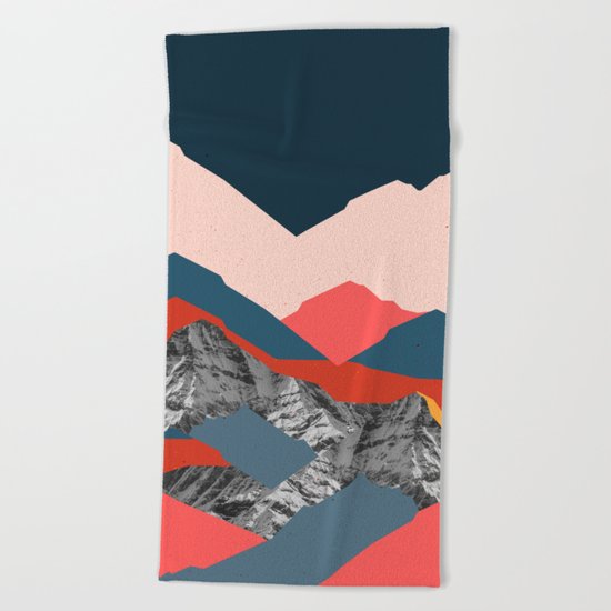Graphic Mountains X Beach Towel