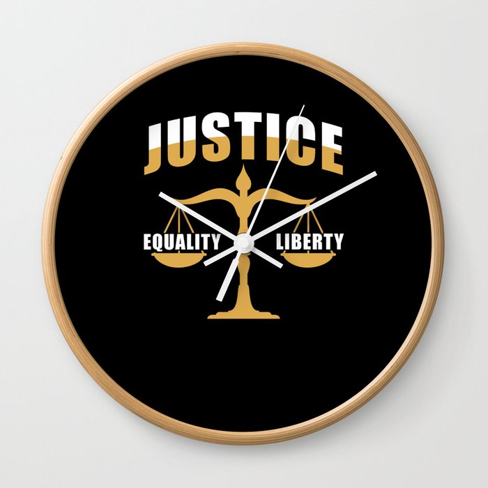 Lawyer Gift justice equality liberty Wall Clock