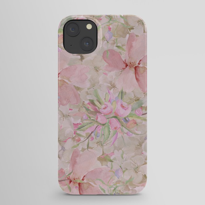 Modern Pastel Pink Watercolor Chic Floral