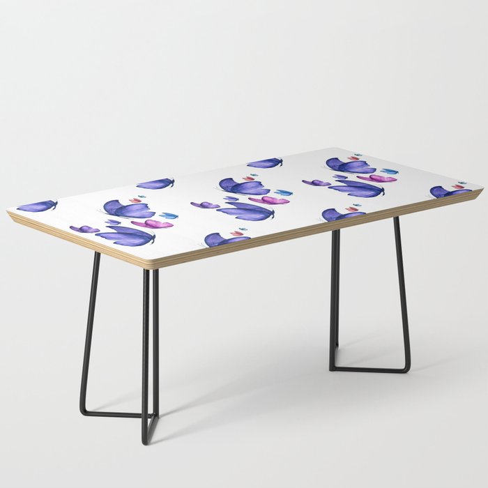 Very Peri Butterfly Watercolor Coffee Table