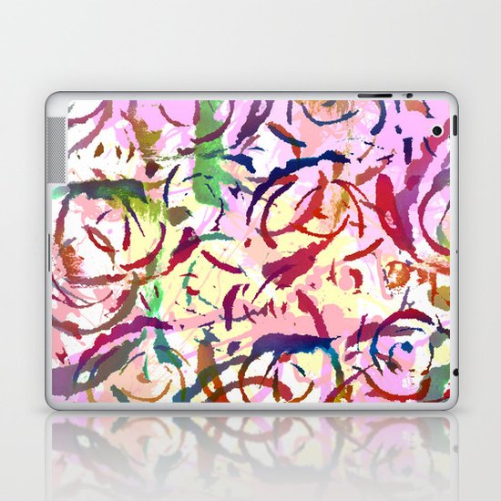abstract roses silhouettes Laptop & iPad Skin