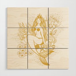 Fantasy Spiritual Magic Mermaid Mystical Siren - Sirena Mágica Espiritual Wood Wall Art