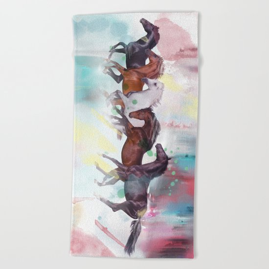 wild horse Beach Towel