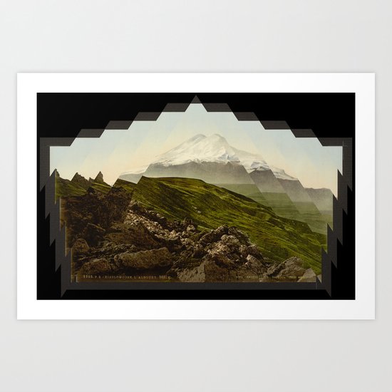 Shattered mountain Art Print