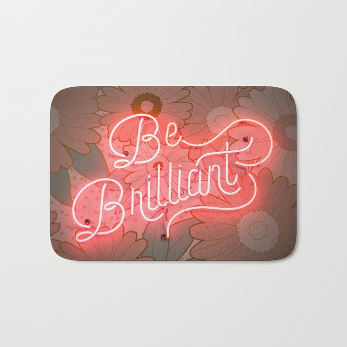 Be Brillant Cool Colorful Light And Flower Bath Mat