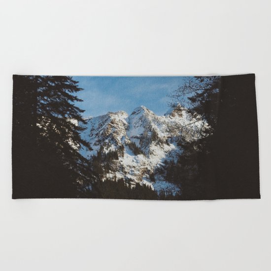 Rustic mountain Beach Towel
