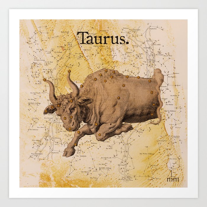 Star Sign Zodiac Taurus Art Print