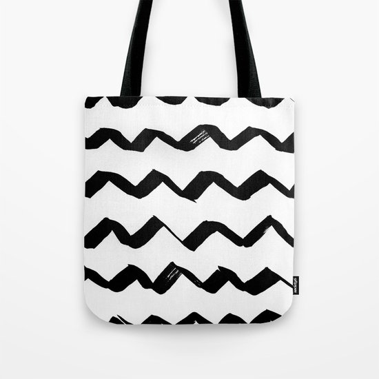 Ink Chevron Tote Bag