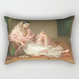 Muslim Lady Reclining - Renaldi Rectangular Pillow