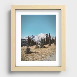 Summer at Mt Rainier Recessed Framed Print