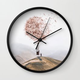 Flying Dandelion Wall Clock
