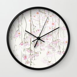 pink cherry blossom Wall Clock