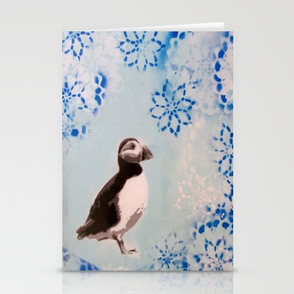 Snowflake Puffin  Stationery Cards