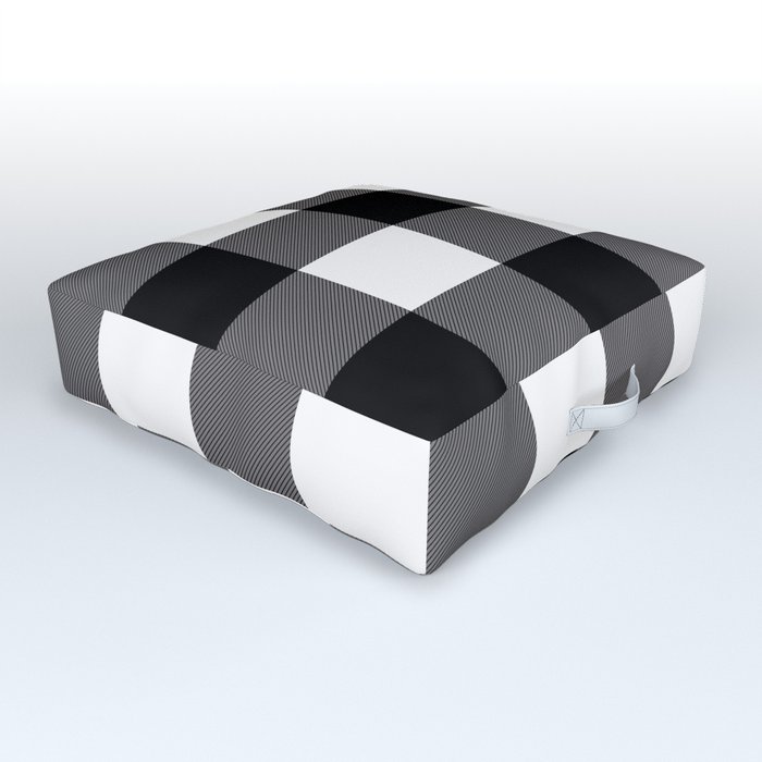 Black White Buffalo Plaid Outdoor Floor Cushion By Christyne Society6 Earth rugs black & white rooster braided chair pads. black white buffalo plaid outdoor floor cushion by christyne