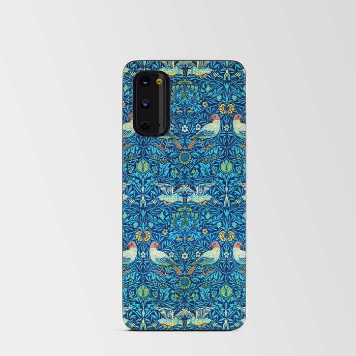 Vintage William Morris Birds Blue Floral Android Card Case