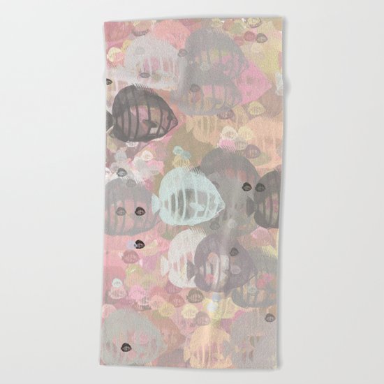 Fish Abstract Sea Life Beach Towel