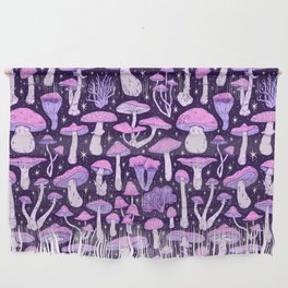 Deadly Mushrooms Dark Purple Wall Hanging