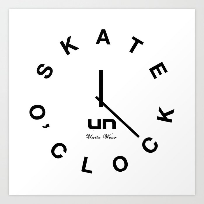 Skate O'Clock Art Print