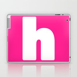 h (White & Dark Pink Letter) Laptop Skin