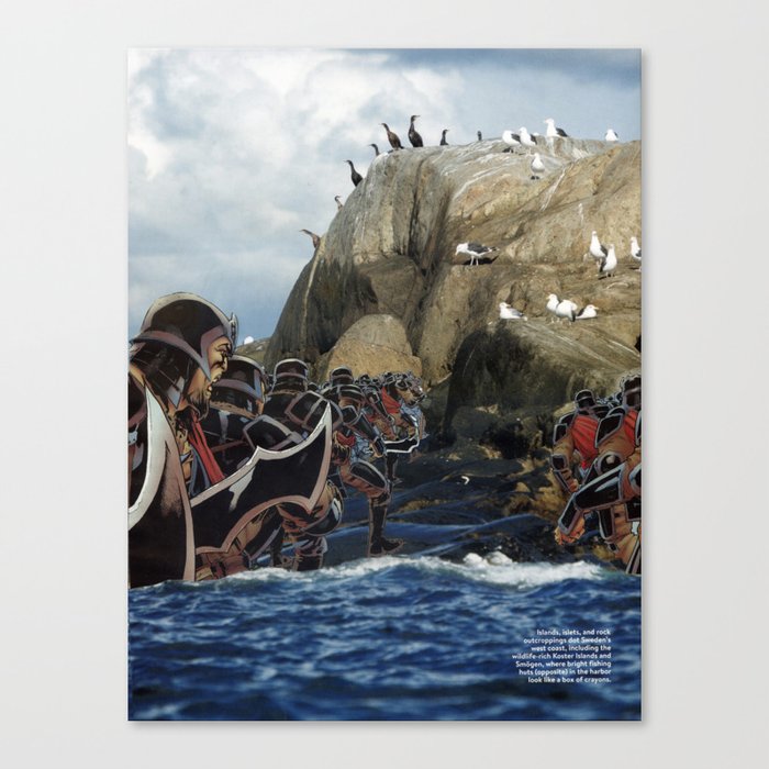 Imperial Death March Vintage Collage Canvas Print By