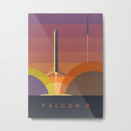 Falcon 9 Launch minimalist  Metal Print