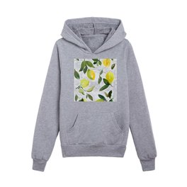 lemons and leaves Kids Pullover Hoodies