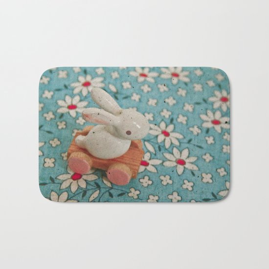 Bunny Blues Bath Mat
