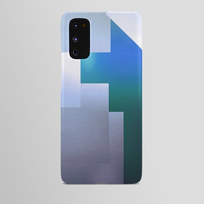 Bold Color Blocks Blue Teal Gray Android Case