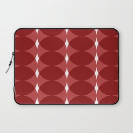 Retro psychadelic 60s 70s circles colorful getometric pattern - red Laptop Sleeve
