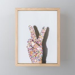Peace, Love, and Sprinkles Framed Mini Art Print